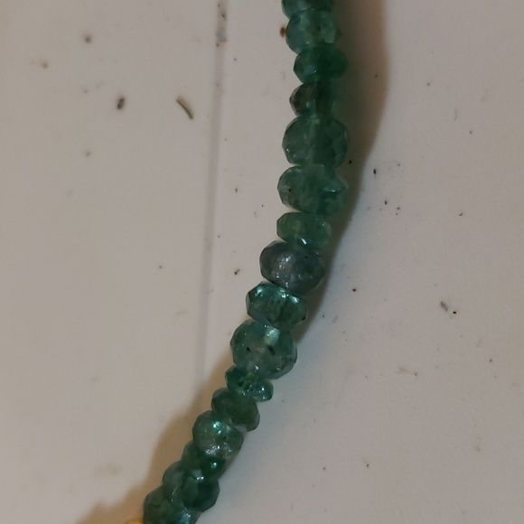 Bracelet/aaa natural emerald 24 k gold !!! - Picture 3 of 4